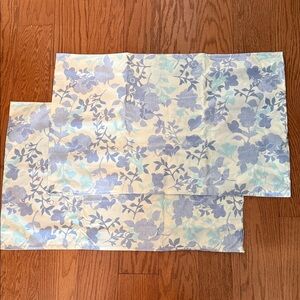 Free with any purchase - Pottery Barn Teen Blue and Cream Floral Pillowcases